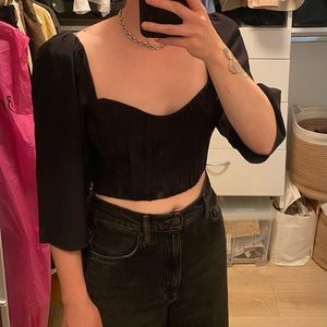 Le Fou Silk bustier top